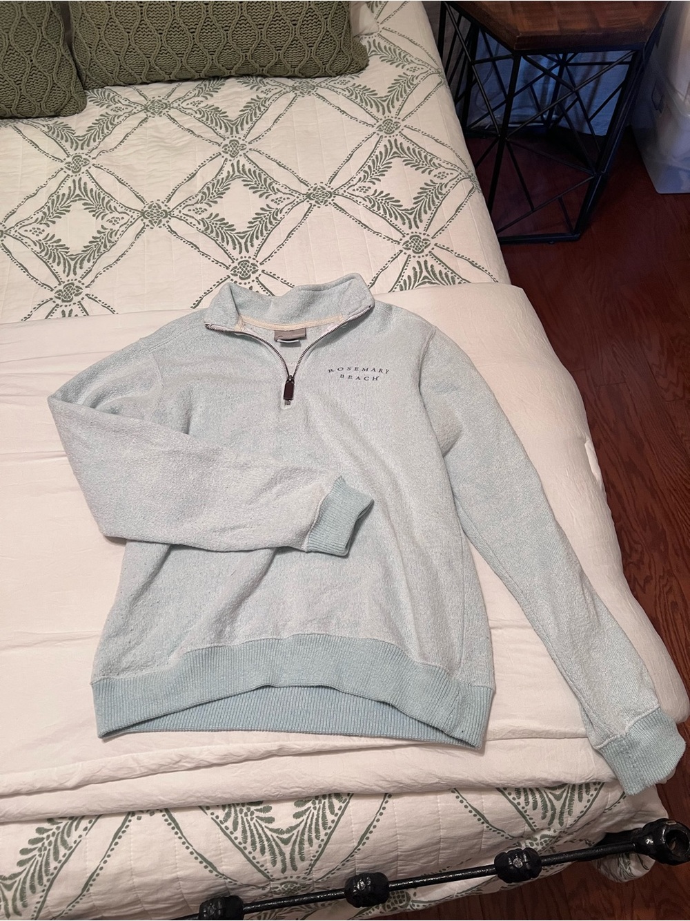 Women's Light Blue Half-Zip Sweater
